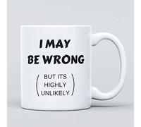 Panther Print I May Be Wrong Joke Large Heavy Duty Ceramic Novelty Funny Coffee Mug, Cup for Men & Women, Girls & Boys - Gift for Birthday, Leaving, Teacher, Christmas, Congratulations