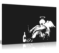 Panther Print, Large Canvas Wall Art, Quality Graffiti Prints for Walls, Beautiful Living Room Framed Artwork, Canvas Picture Fallen Angel Graffiti Art Print for Special Occasions (30 x 20 Inch)