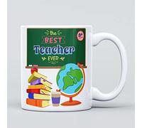 Panther Print The Best Teacher Ever Large Heavy Duty Ceramic Novelty Thank You Funny Coffee Mug, Cup for Teachers - Gift for Birthday, Leaving, Teacher, Christmas - End of Year Present