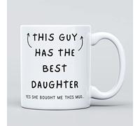 Panther Print This Guy Has The Best Daughter Large Heavy Duty Ceramic Novelty Funny Coffee Mug, Cup for Fathers Day - Gift for Birthday, Christmas, Congratulations, Father, Dad, Daddy
