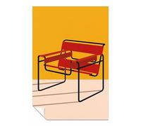 Panther Print Wassily Chair Marcel Breuer Unframed Poster, Pictures for Home Walls, Bedroom, Living Room & Bathroom Decor 46x31cm (18x12in)