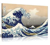 Panther Print Wave, Canvas Wall Art, Framed Artwork for Bedroom or Living Room, Japanese Art Wall Decor, Katsushika Hokusai The Great Wave Off Kanagawa, Prints for Special Occasions (36x24 Inch)