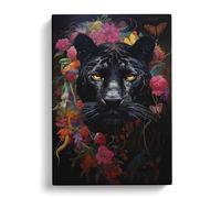 Panther Renaissance Art Canvas Wall Art Print 30x20 Inch