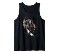Panther Samurai Striking Design Tank Top