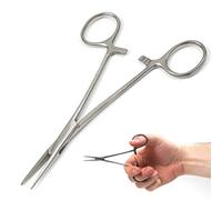 Panther Stainless Steel Straight Fishing Accessories Piercing Forceps Unhooking Pliers Dog Ear Holder Hair Grooming Unhooking Fishing Tackle Sea Fly Carp Fishing Forceps (Straight, 6'')