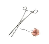 Panther Stainless Steel Unhooking Hook Remover Straight or Curved 10'' Locking Clamp Fishing Forceps (Straight, 10'')