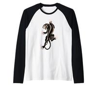 Panther Tattoo Flash Raglan Baseball Tee