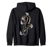 Panther Tattoo Flash Zip Hoodie