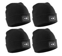 Panther Vision Unisex-Adult PowercapPOWERCAP, Knit Black 4-pack, One Size