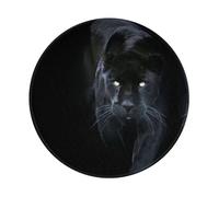 Panther with Blue Eyes 8-Inch Round Mouse Pad - Your Desk Companion for Office, Desktop, Laptop, Personal Computers, and Consoles