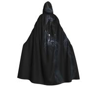 Panther With Blue Eyes Adult Hooded Cloak - Costume Cosplay, Wizard Themed Cloak - Perfect for Halloween, Easter & Carnival Parties