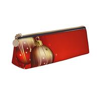 Panther With Blue Eyes Leather Pencil Pen Case With Zipper College School Office Organizer Pen Bag Pouch Box For Teen Girl Boy Men Women, Christmas Red Lantern Printing Makeup Bag Leather Pencil Case