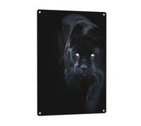 Panther With Blue Eyes patterned signage, indoor and outdoor wall decoration, suitable for parties, bedrooms, and porches.