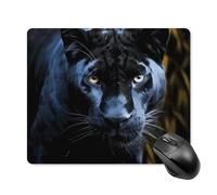 Panther with Blue Eyes Square Mouse Pad Portable Computer Mousepad with Non-Slip Rubber Base 18 * 22cm Ultra-Thin Gaming Mouse Mat for Computer Laptop Office Desk Accessories