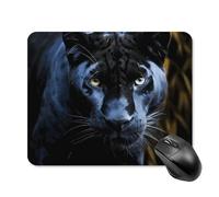 Panther with Blue Eyes Square Mouse Pad Portable Computer Mousepad with Non-Slip Rubber Base 20 * 25cm Ultra-Thin Gaming Mouse Mat for Computer Laptop Office Desk Accessories