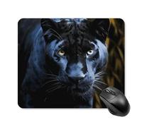 Panther with Blue Eyes Square Mouse Pad Portable Computer Mousepad with Non-Slip Rubber Base 25 * 30cm Ultra-Thin Gaming Mouse Mat for Computer Laptop Office Desk Accessories