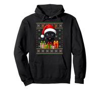 Panther Xmas Ugly Sweaters Festive Santa Panther Christmas Pullover Hoodie