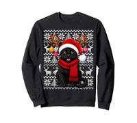 Panther Xmas Ugly Sweaters Festive Santa Panther Christmas Sweatshirt