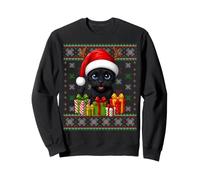 Panther Xmas Ugly Sweaters Festive Santa Panther Christmas Sweatshirt