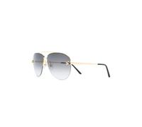 Cartier Woman Sunglass CT0065S - Frame color: Gold Shiny, Lens color: Grey Grad