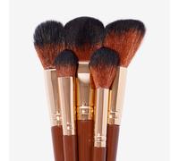 Pantherine 5 Piece Face Brush Set Brown