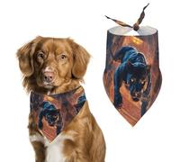 Panthers in The Library Dog Bandana Pet Scarf for Small Medium Large Dogs Triangle Bibs Photo Prop Gift