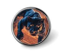 Panthers in The Library Round Enamel Brooch Pin Button Badges Decoration Hat Clothing Bag Accessories Gift Crafts