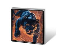 Panthers in The Library Square Enamel Brooch Pin Button Badges Decoration Hat Clothing Bag Accessories Gift Crafts