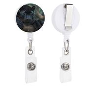 Panthers Male Cute Badge Holder Retractable Clip ID Card Name Tag Badge Reels for Work