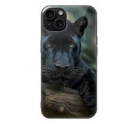 Panthers Male Glass Phone Case Suitable for iPhone 15 Series