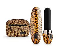 Panthra Lipstick Vibrator Asha - Leopard Vibrator - Bullet Vibrator for Woman - Waterproof Mini Vibrator Incl. Matching Fanny Pack - Leopard Print