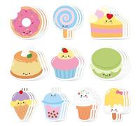 PANTIDE 30 Pack Sweet Treat Sticky Notes - Dessert Self Sticky Notepads Ice Cream Cupcake Cute Writing Memo Pads for Office School Class Student Kids Gift Birthday Party Favors Goodies Bag Fillers