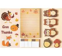 PANTIDE 550Sheets Cute Cartoon Squirrel Sticky Notes Set Bear Owl Self-Adhesive Writing Memo Animal Tabs Page Marker Back to School Student Reward Office Supply Kids Birthday Gift Party Supplies