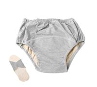 Panties for Incontinence Diapers for Women Heavy Absorbency,Cotton Comfort Care Incontinence Panties Leakproof Underwear Incontinence Reusable Washable Adult Cloth Diapers(Gray,XXX-Large)