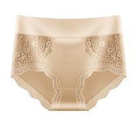 Panties for Women Cotton Pull in Knickers for Women Seamless High Waisted Knickers for Women Knickers for Women Full Brief Suck Tummy Knickers Seamless Knickers No Show Knickers Beige