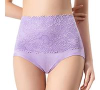 Panties for Women Cotton Womens Brazilian Knickers Plus Size High Waisted Knickers Hold in Knickers for Women Ladies Full Cotton Briefs Women Brief Cotton Full Briefs Women Purple