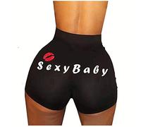 Panties for Women Sex Shorts Boxer Sexy Underpant Women Sports Pajamas Letter Print Shorts Comfortable Underpants for Women Sex Black