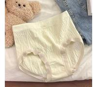 Panties, One Size Breathable High Elasticity Soft Texture Solid Color Comfortable Underwear for Women Daily Wear(Average Size White)