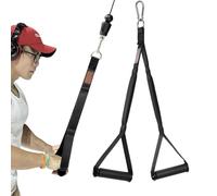 PANTIK Triceps Rope Handles Gym Cable Machine Attachment TPR Anti Slip Handles 2 Loops Long Strap Fit for Pushdowns Face Pulls Crunches Overhead Extensions Biceps Curl