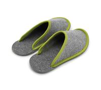 Pantoffelmann Felt Guest Slippers with Felt Sole and Non-Slip ABS Nubs, Foldable Guest Slippers Various Sizes and Colours, Walked Felt, Made in Germany, Pea, 8 UK …
