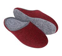 Pantoffelmann - Felt Slippers, Lightweight Felt Slippers with Strong Felt Outsole, Cosy Slippers for Everyday Use, Warm Slippers, Slippers for Men, Slippers Women, red, 9 UK