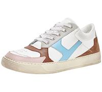 PANTOFOLA D’ORO 1886 Women's Santiago Gymnastics Shoe, White Brown Zzurro, 3 UK