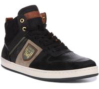 Pantofola D'Oro Palermo Uomo Mens Leather Mid Trainer In Black Size UK 6 - 11