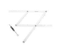Pantograph Drawing Tool for Artists - 10x Light Folding Scale Rule (340mm), White Polypropylene - Precision Drafting Tool for Enlarging & Reducing Drawings