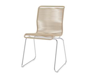 Panton One Dining chair Outdoor Nature/Chrome Montana QUICK SHIP