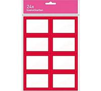 Pantone 199C Book Labels 3 x 8 Red Pack of 3