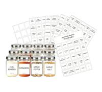 Pantry Labels - Contemporary Printed Kitchen Labels White Spice Labels-Spice jar Labels for Kitchen,Pantry Storage,Kilner Jars (175)
