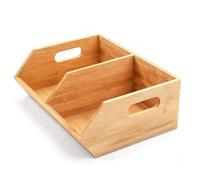 Pantry Organizer Holz - Stapelbare Aufbewahrungs-Körbe | Für Küche, Zuhause, Lebensmittel, Snacks, Kartoffeln, Zwiebeln, Bad, Schränke & Schubladen