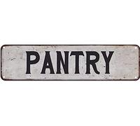 Pantry Vintage Look Rustic Metal Sign 4x16 Inch