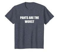 Pants are The Worst T-Shirt, Kids, Heather Blue, 10 Years